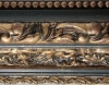 Somptueux cadre baroque invers dor et noir vieux us patin  153X85 mm